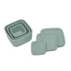 KikkaBoo Sada boxů na svačinu 3 ks Platinum Silicone