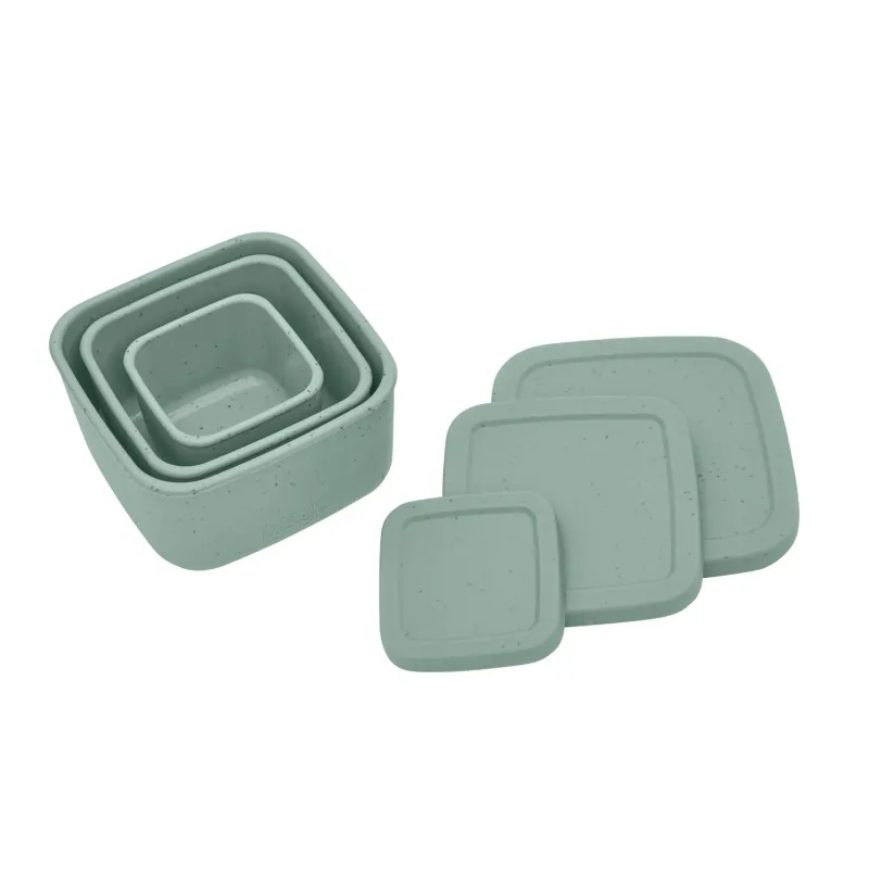 KikkaBoo Sada boxů na svačinu 3 ks Platinum Silicone