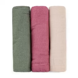 PETITE&MARS Sada plen bambusová mušelínová 3ks 68 x 68 cm