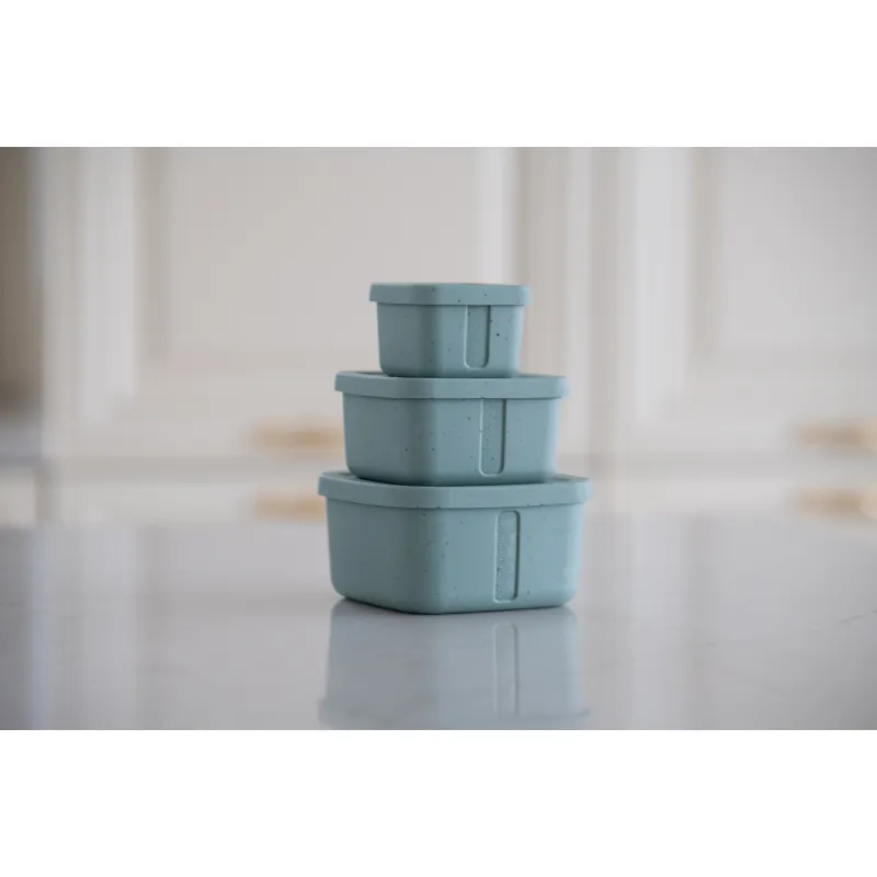KikkaBoo Sada boxů na svačinu 3 ks Platinum Silicone