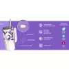 Quokka Nerezový termohrnek s brčkem Umi 720 ml