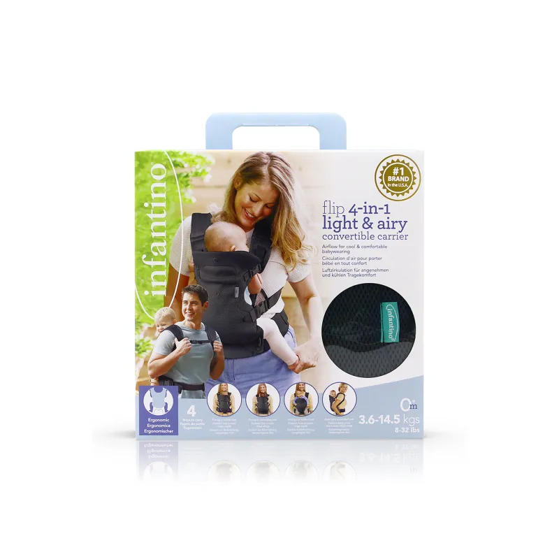 Nosítko Flip 4v1 Light & Airy Convertible Dark Grey