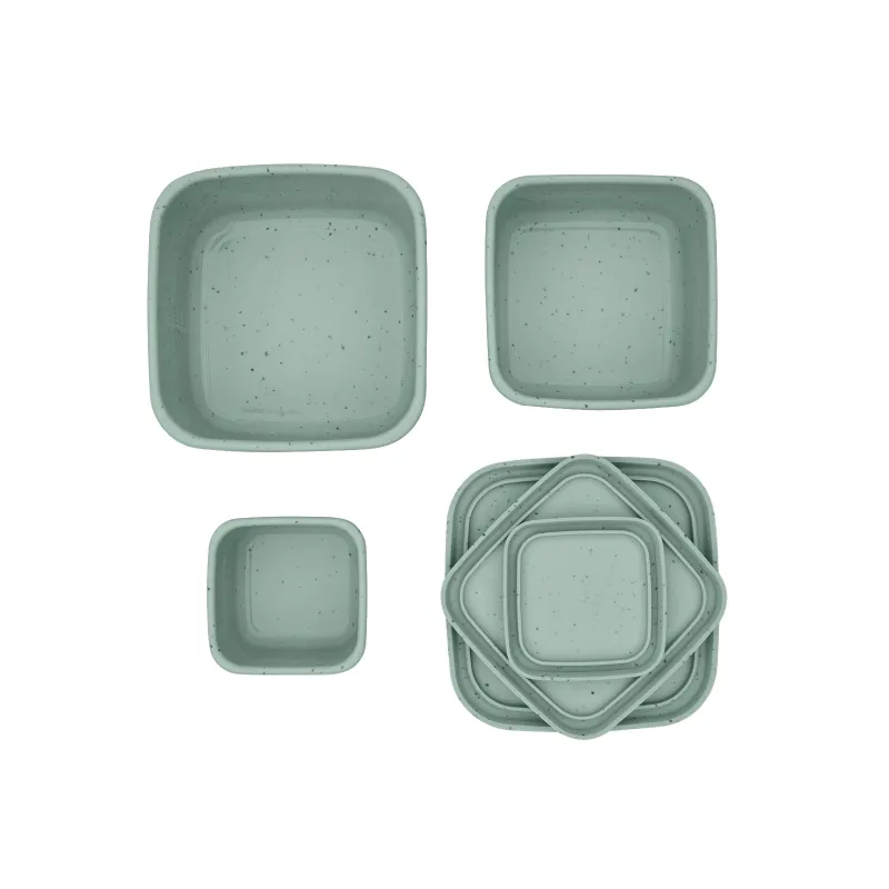 KikkaBoo Sada boxů na svačinu 3 ks Platinum Silicone