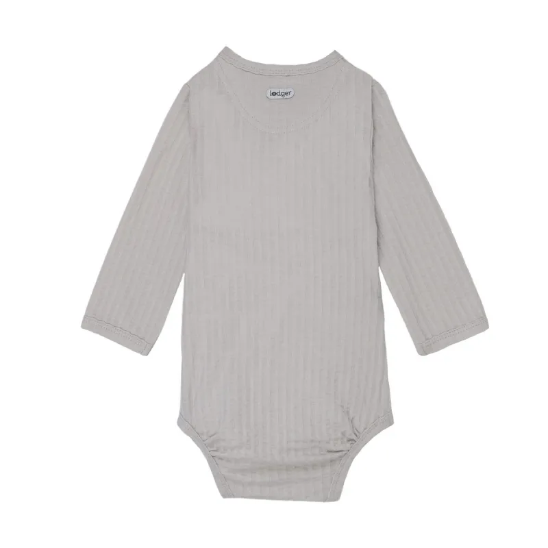 LODGER Romper LS Seersucker Steel 80