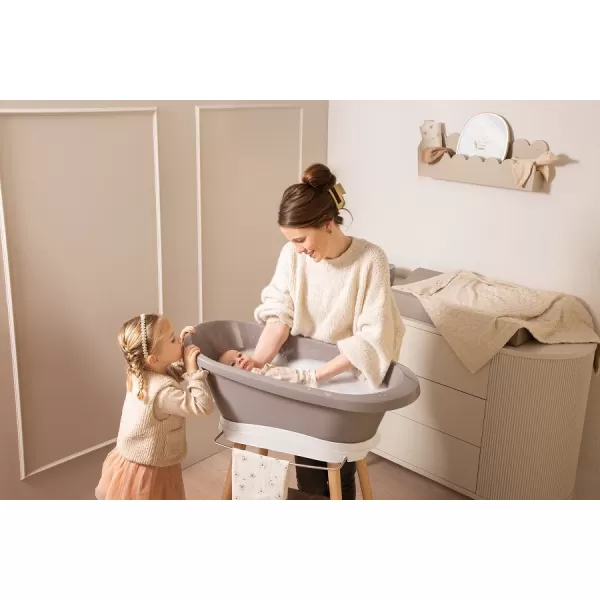 Bebe-Jou Sada digitální vaničky Bébé-Jou Sense Edition Chalk Brown se stojanem