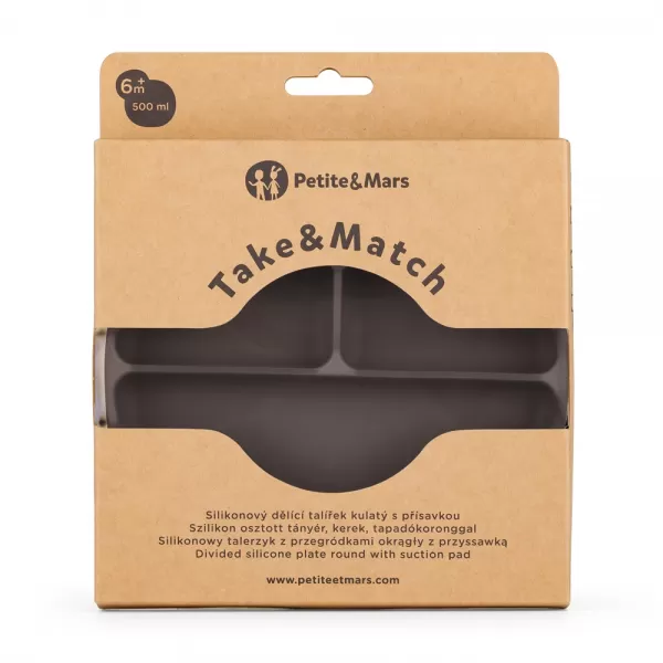 PETITE&MARS Talířek silikonový dělící kulatý Take&Match 6m+