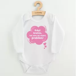 New Baby Dětské body s potiskem Když brečím, tak mám asi nějaký problém!