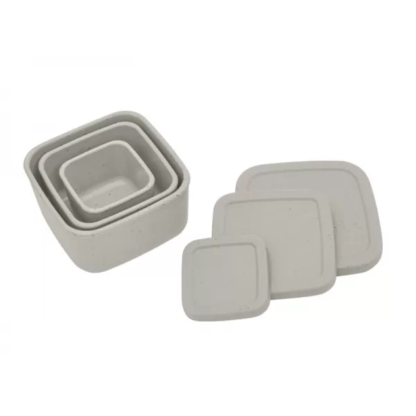 KikkaBoo Sada boxů na svačinu 3 ks Platinum Silicone