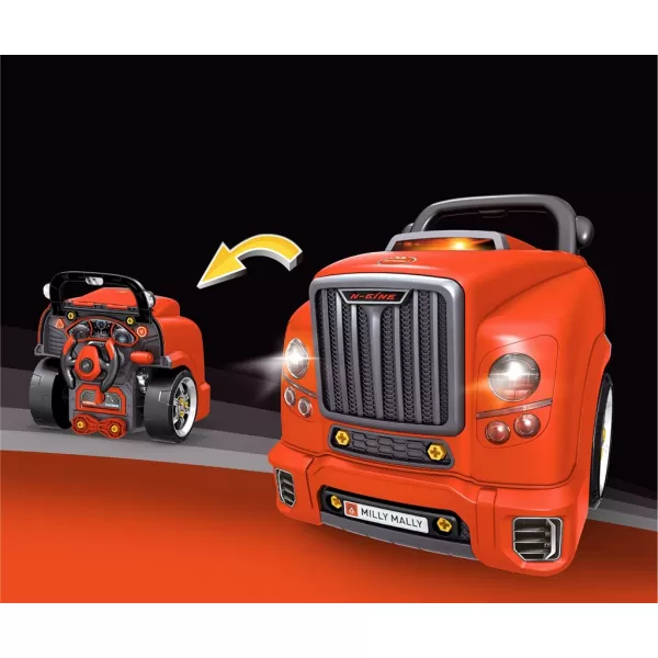 Milly Mally Realistický model přední části auta s otevírací kapotou N-GINE red