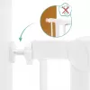 Fillikid Zábrana do dveří Auto-Close 75 - 82 cm, kovová, white