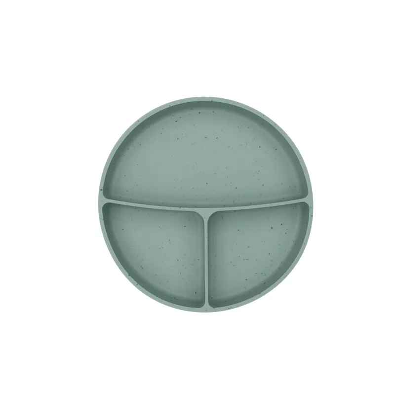 KikkaBoo Talíř dělený s přísavkou Platinum Silicone