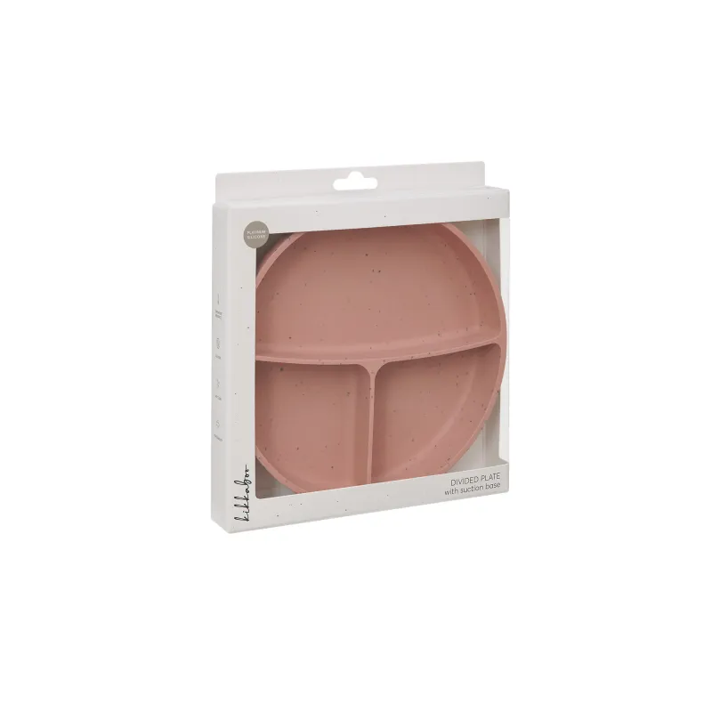 KikkaBoo Talíř dělený s přísavkou Platinum Silicone