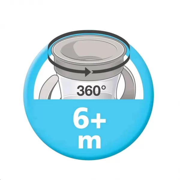 Nuk Dětský hrníček Mini Cups 360° s víčkem neutral
