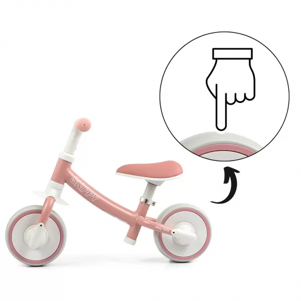 Milly Mally Dětské odrážedlo kolo Skippy pink