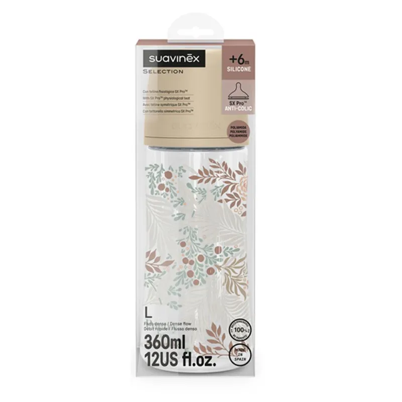 SUAVINEX Kojenecká láhev POETRY 360ml FYZIOL PRŮTOK L