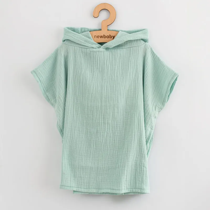 New Baby Dětské mušelínové pončo Feeling mint 50 cm