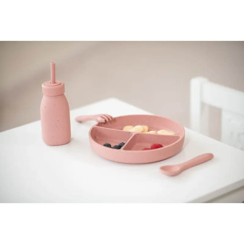 KikkaBoo Talíř dělený s přísavkou Platinum Silicone