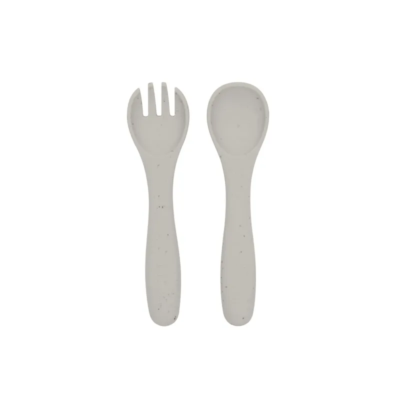 KikkaBoo Jídelní sada 5-dílná Platinum Silicone