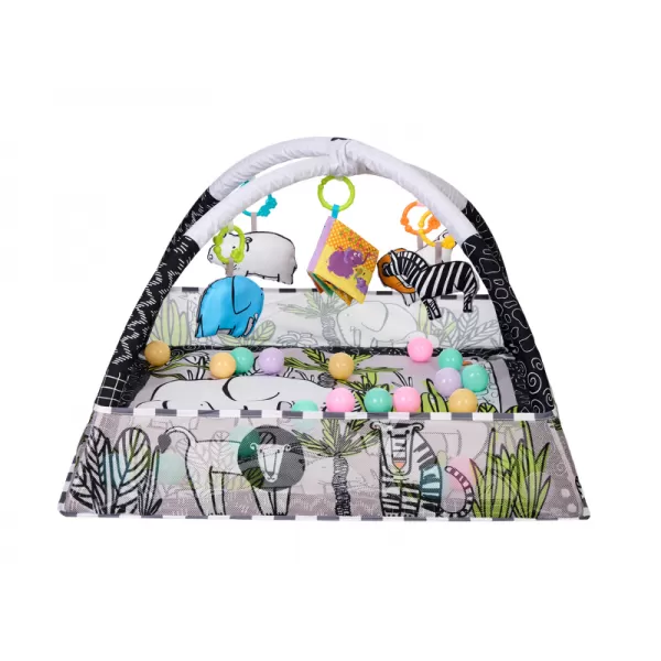 KikkaBoo Hrací deka s hrazdou a míčky Jungle