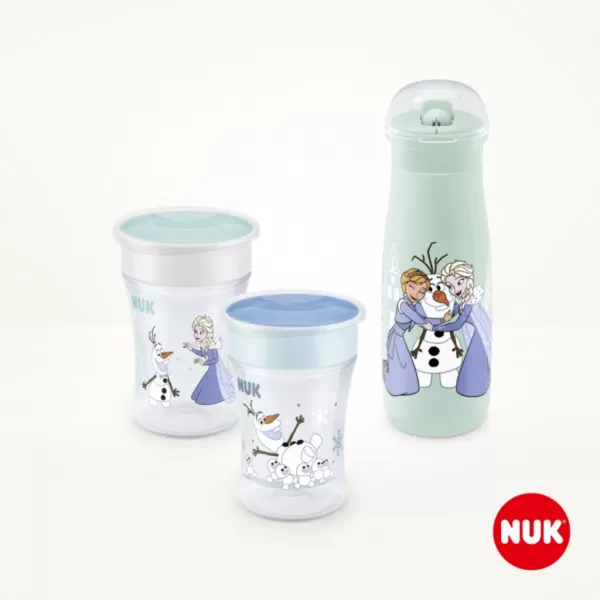Nuk Dětský hrníček Mini Magic 360° s víčkem Frozen Elsa 230 ml
