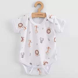 New Baby Kojenecké body s krátkým rukávem For Babies safari