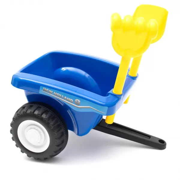 Baby Mix Dětské odrážedlo traktor s vlečkou a nářadím New Holland modrý