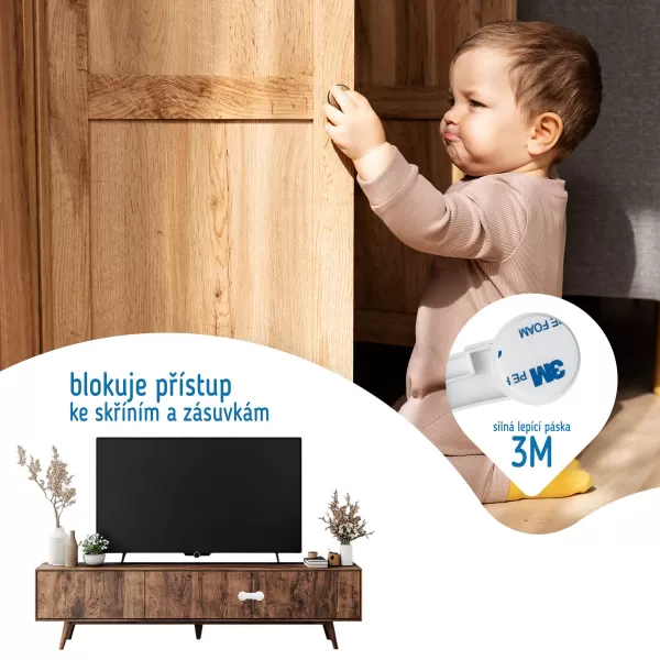 Sipo Bezpečnostní zámky na skříňky a zásuvky, sada 10 ks