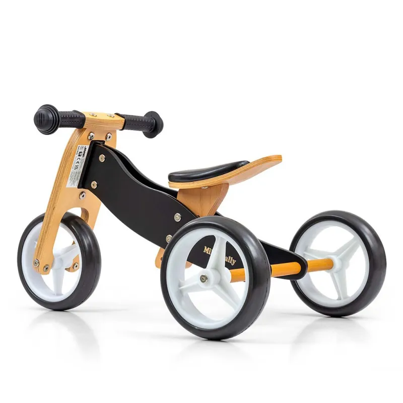 Milly Mally Dětské multifunkční odrážedlo kolo 2v1 JAKE Classic Black