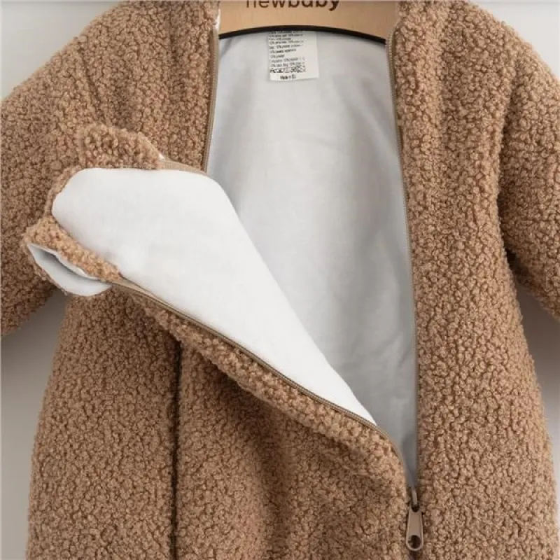 New Baby Kojenecký zimní overal bez šlapek Teddy Winter