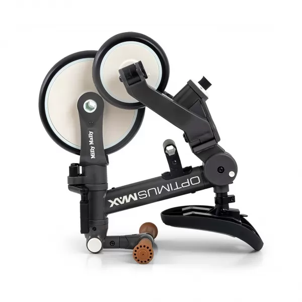 Milly Mally Dětská tříkolka 5v1 Optimus Max s vodící tyčí dark grey