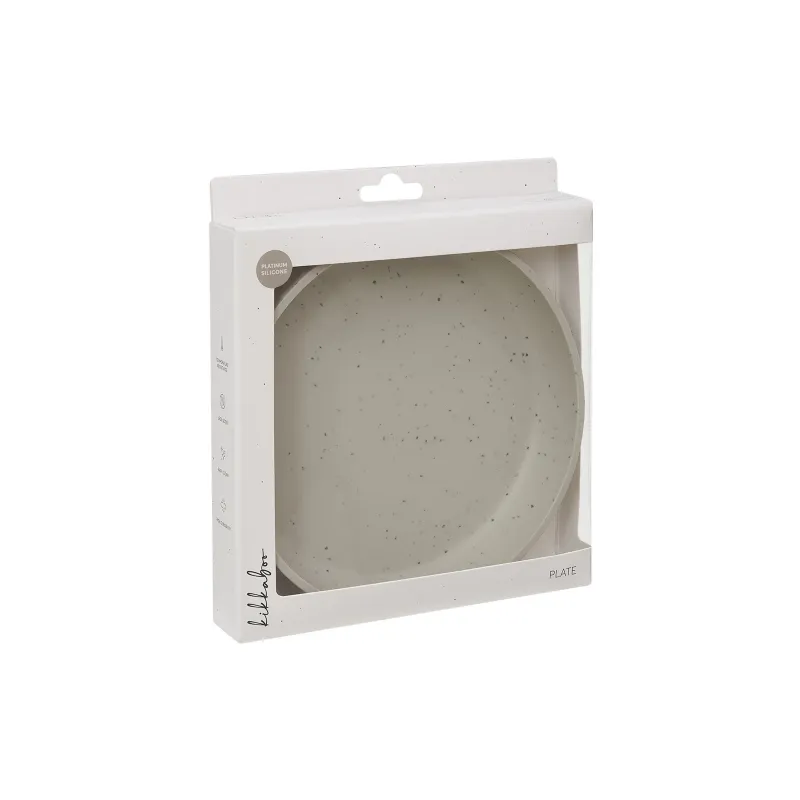 KikkaBoo Talíř Platinum Silicone