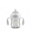 CHICCO Hrneček Transition učicí s držadly grey, 4m+