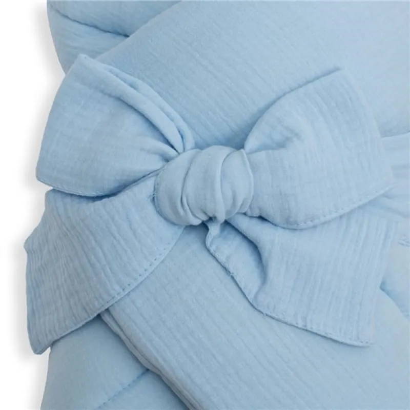 New Baby Mušelínová šněrovací zavinovačka blue