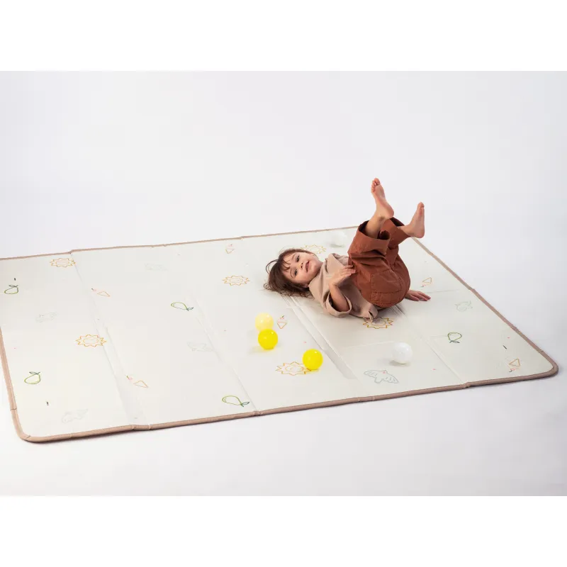 Taf Toys Hrací podložka pěnová s míčky Brown Beige