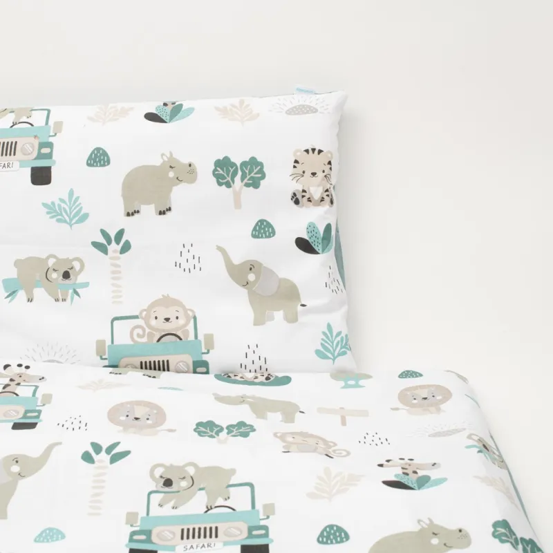 New Baby 2-dílné ložní povlečení Safari II 90/120 cm mint