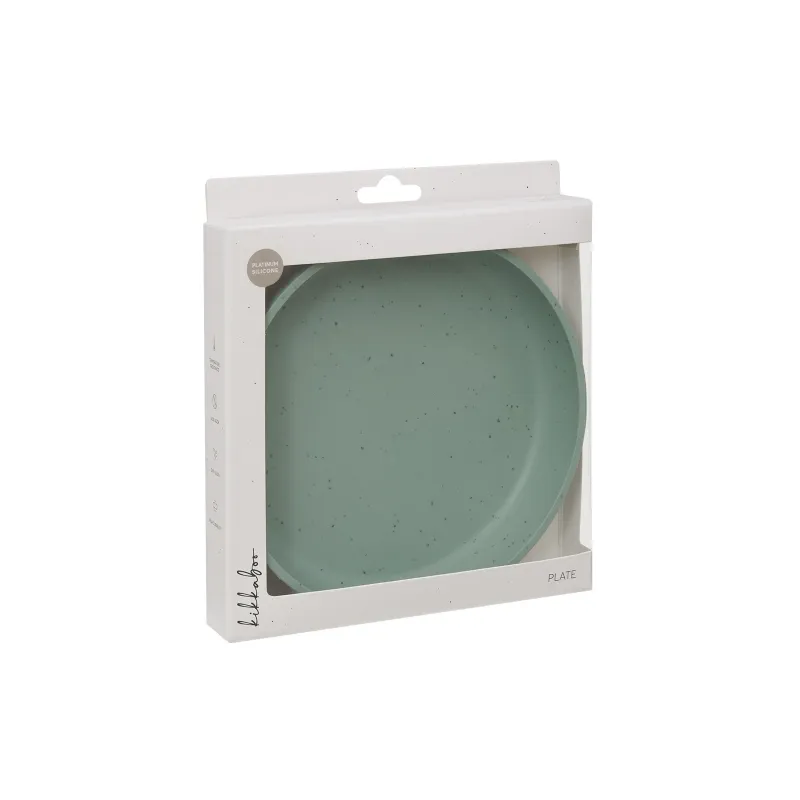 KikkaBoo Talíř Platinum Silicone