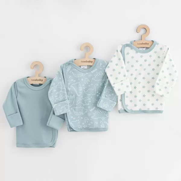 New Baby Kojenecká košilka Classic II Uni 3ks mátová
