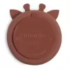 NUUROO Orla Silikonový dělený talíř Giraffe Mahogany