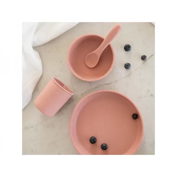 KikkaBoo Talíř Platinum Silicone