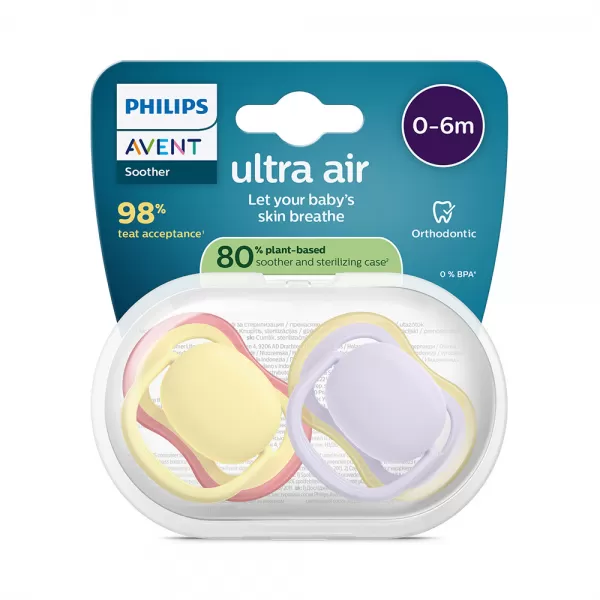 Philips AVENT Šidítko Ultra air 0-6m, 2ks