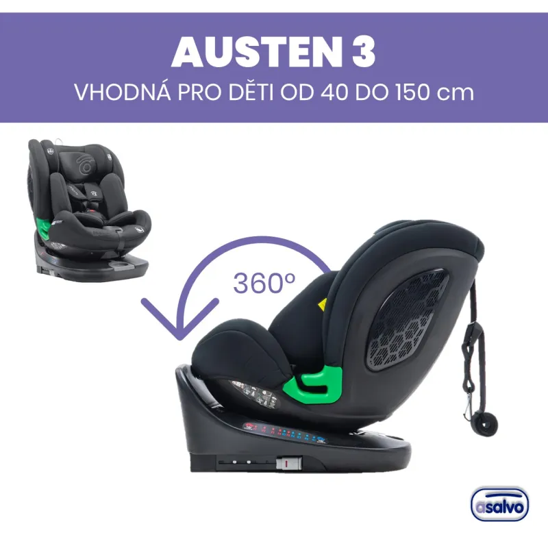 Asalvo AUSTEN 3 autosedačka i-Size 40-150, 360°
