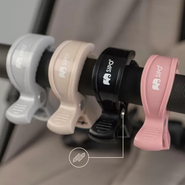 Sipo Klipy na kočárek, 2ks, multifunkční, černá