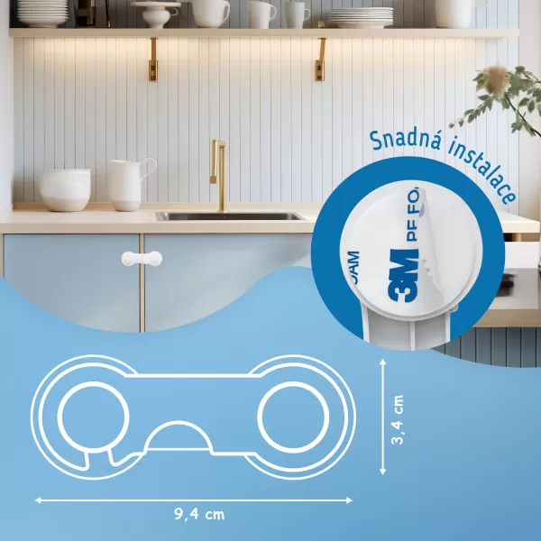 Sipo Bezpečnostní zámky na skříňky a zásuvky, sada 10 ks