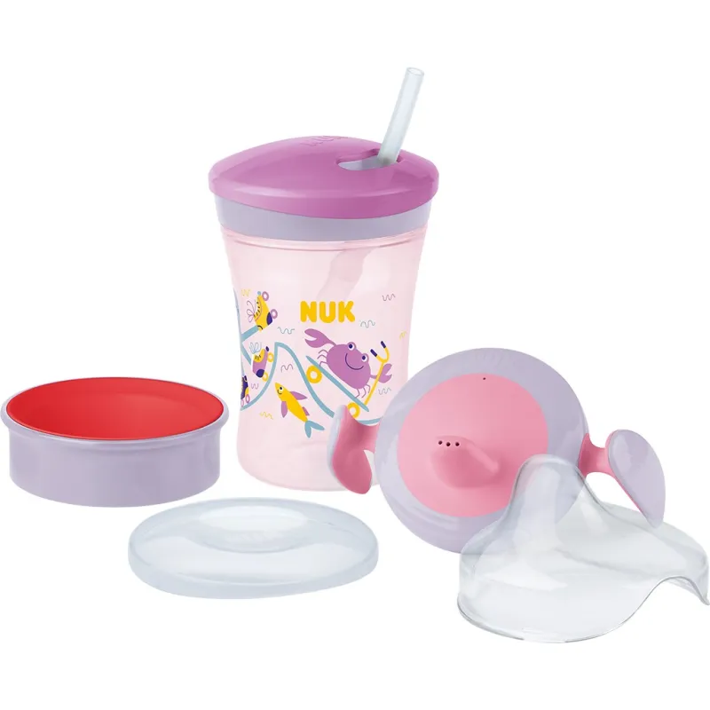 Nuk Dětský hrníček LEARN TO DRINK SET girl