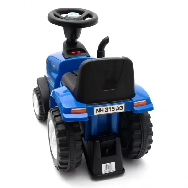 Baby Mix Dětské odrážedlo traktor s vlečkou a nářadím New Holland modrý