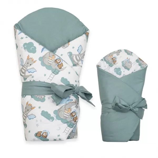 New Baby Oboustranná dětská zavinovačka Dráček 80x80 cm