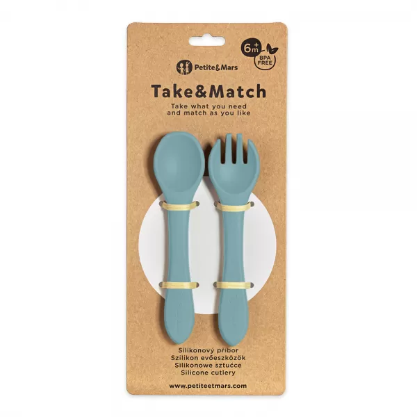 PETITE&MARS Příbor silikonový Take&Match 6m+