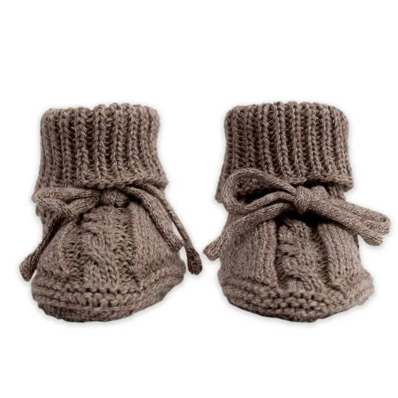 LODGER Capáčky Knit Cable Buffalo vel. 0 - 6 měsíců