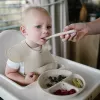 BABYONO Talíř silikonový s přísavkou - beige 6m+