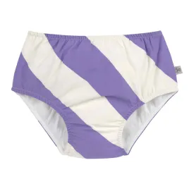 LÄSSIG Swim Diaper stripes purple/sea salt 07-12 mo. size 74/80